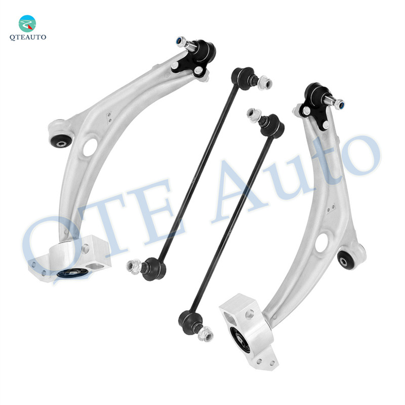 Set of 4 Front Lower Control Arm Ball Joint-Sway Bar Link For 2006-2010 Volkswagen Passat