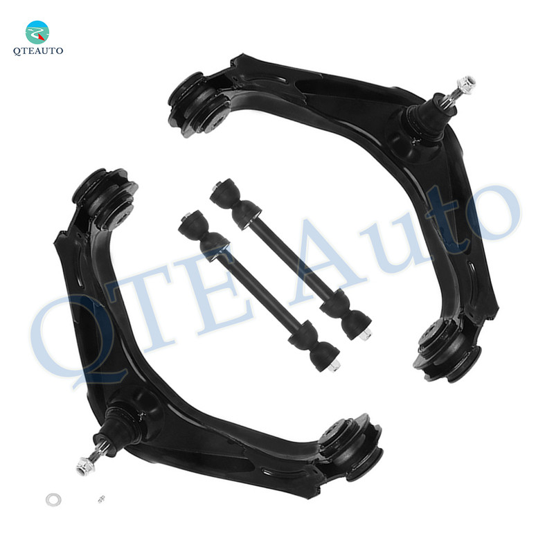 Set of 4 Front Upper Control Arm Ball Joint-Sway Bar Link Replacement For 2007-2010 GMC Sierra 3500 HD Standard Bushing
