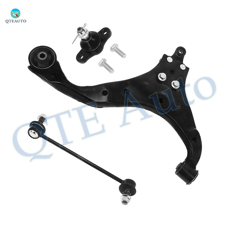 Set of 3 Front Right Lower Control Arm-Sway Bar Link-Suspension Ball Joint For 2005-2010 KIA Sportage