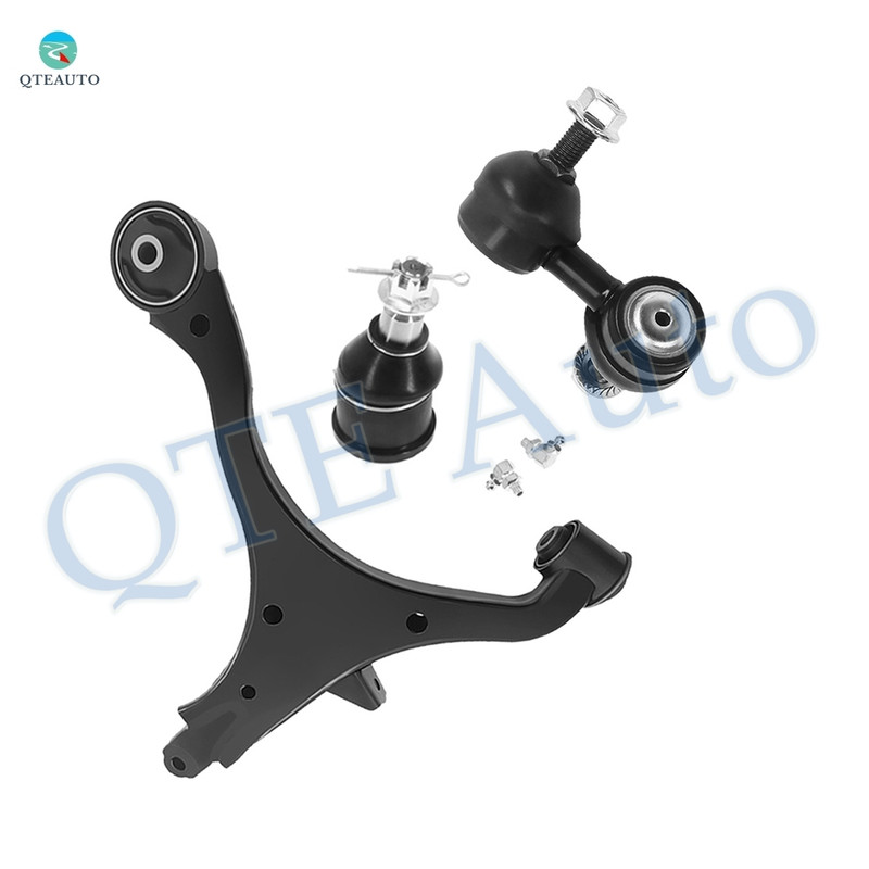 Set of 3 Front Left Lower Control Arm-Sway Bar Link-Suspension Ball Joint For 2002-2004 Honda CR-V