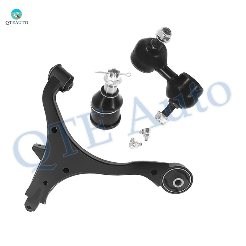 Set of 3 Front Right Lower Control Arm-Sway Bar Link-Suspension Ball Joint For 2002-2004 Honda CR-V