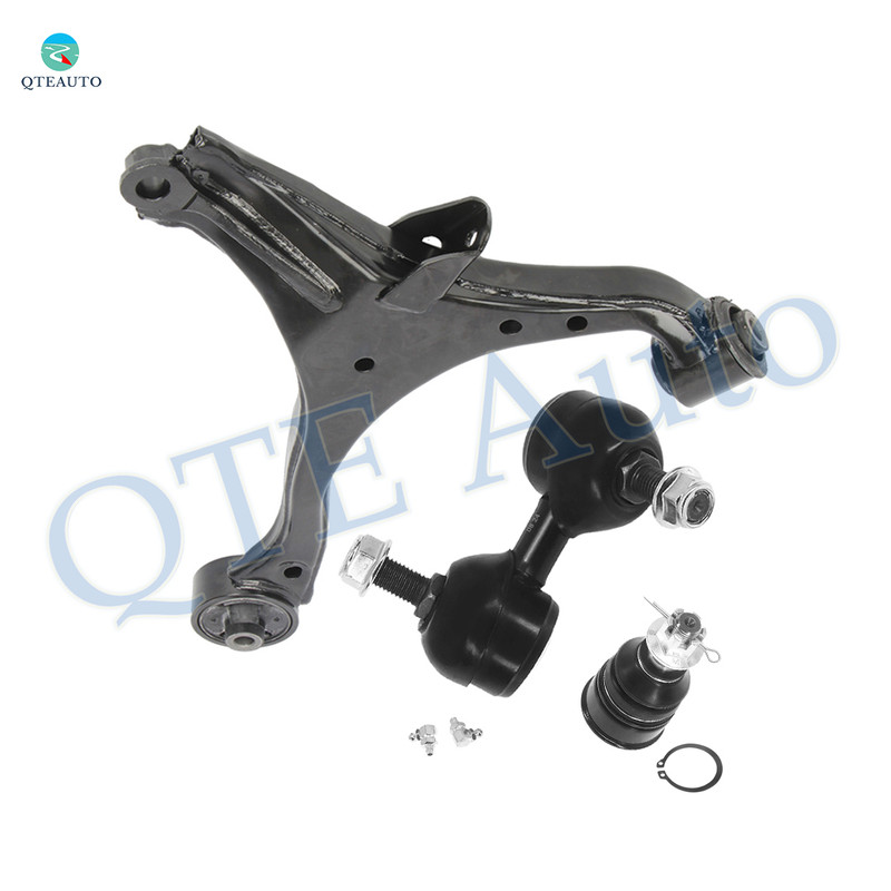 Set of 3 Front Right Lower Control Arm-Sway Bar Link-Suspension Ball Joint For 2001-2005 Honda Civic