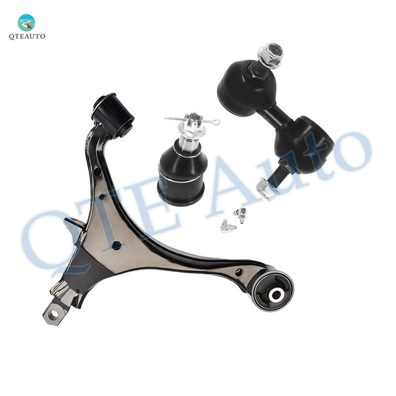Set of 3 Front Right Lower Control Arm-Sway Bar Link-Suspension Ball Joint For 2005 2006 Honda CR-V