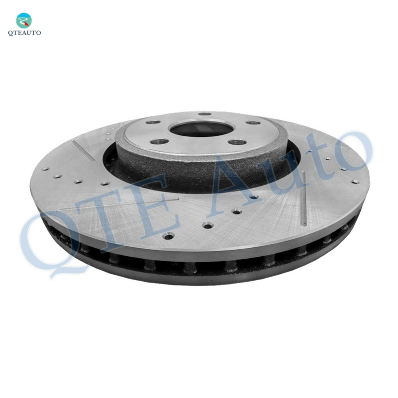 1 Piece Front Right 350mm Drilled Slotted Brake Disc Rotor For 2011-2020 Jeep Grand Cherokee