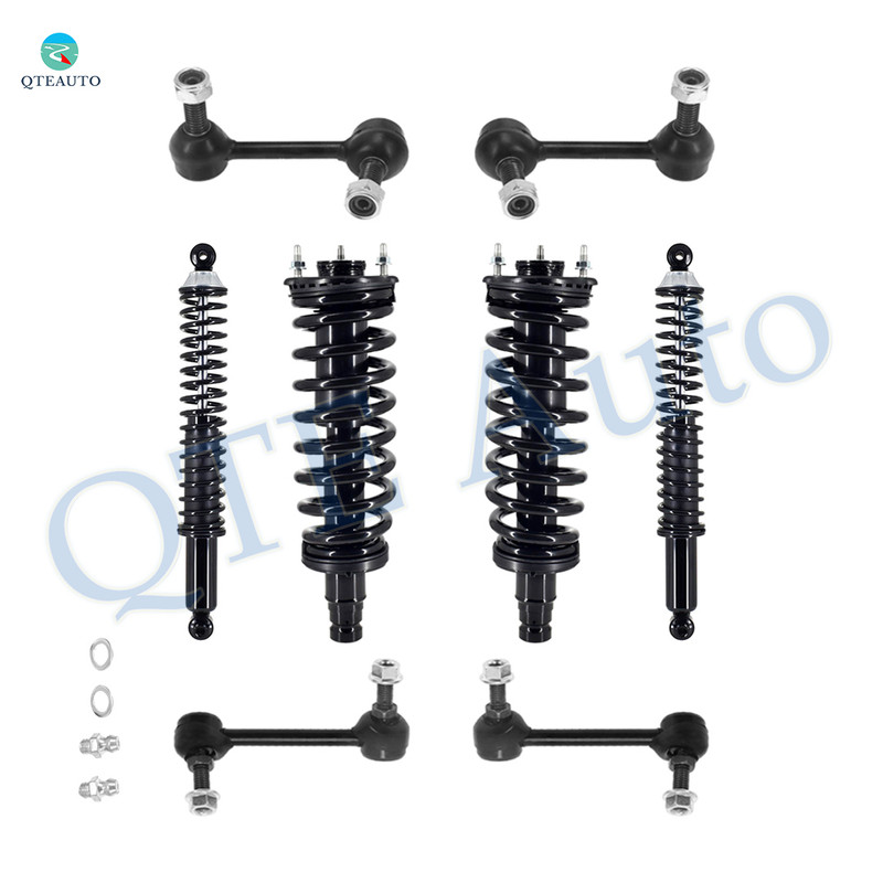 Set of 8 Front Sway Bar Link-Quick Complete Strut-Coil Spring Assembly-Rear Sway Bar Link-Complete Shock Absorber Kit For 2004-2006 GMC Envoy XL