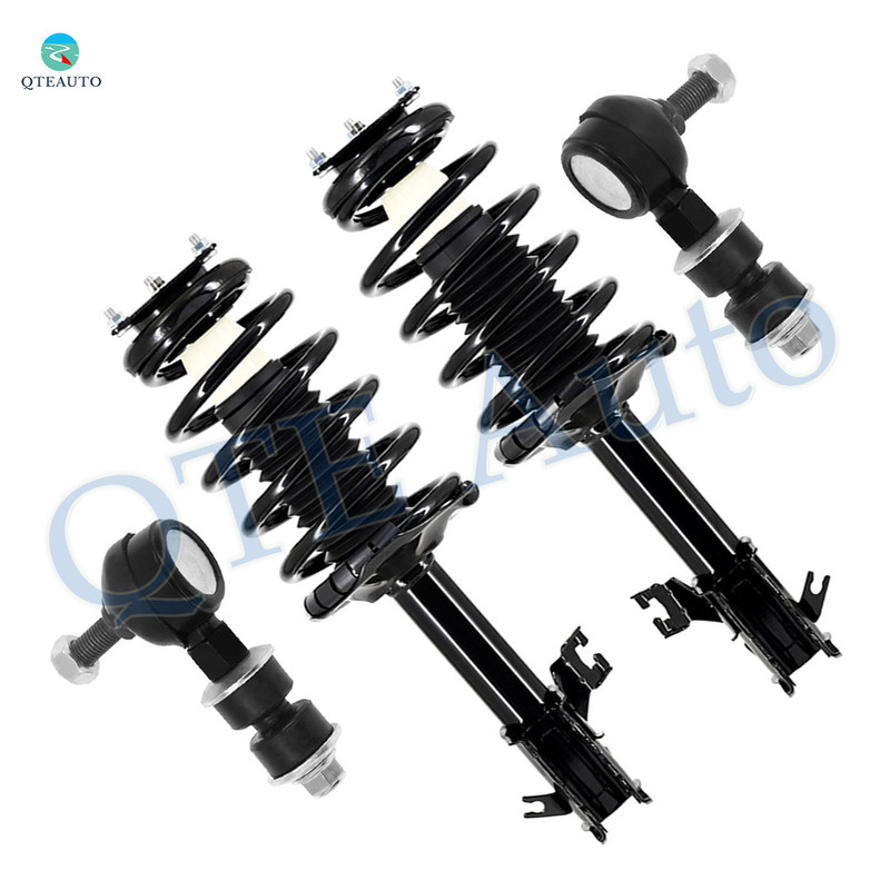 Set of 4 Front Sway Bar Link-Quick Complete Strut-Coil Spring Assembly For 2000 2001 Nissan Sentra
