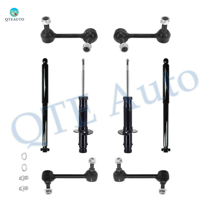 Set of 8 Front Sway Bar Link-Suspension Strut Assembly-Rear Sway Bar Link-Shock Absorber For 2004-2007 GMC Envoy Monotube Performance Upgrade