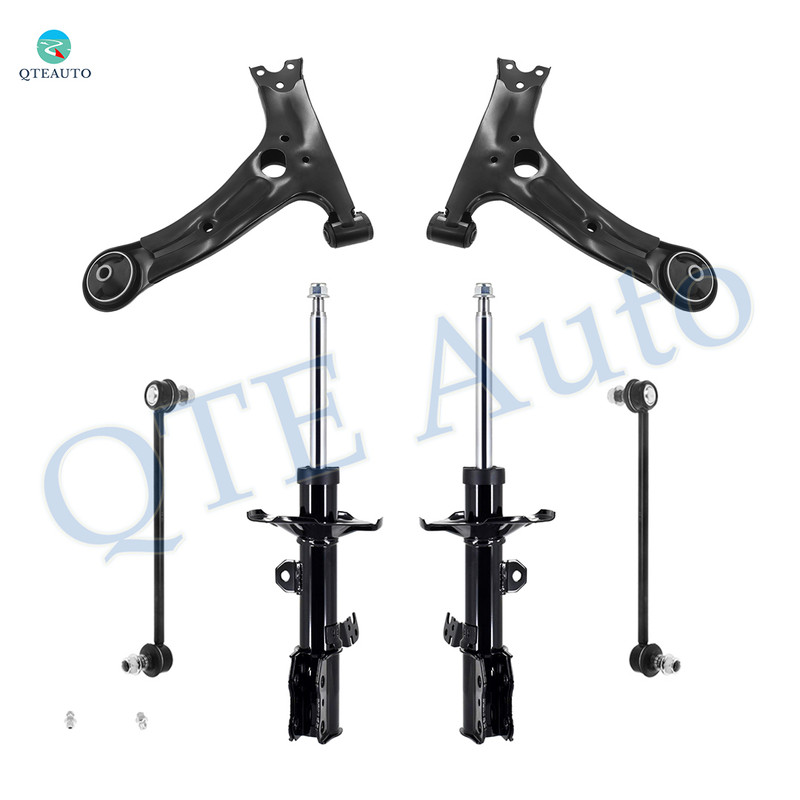 Set of 6 Front Lower Control Arm-Sway Bar Link-Suspension Strut Assembly For 2003-2008 Toyota Corolla