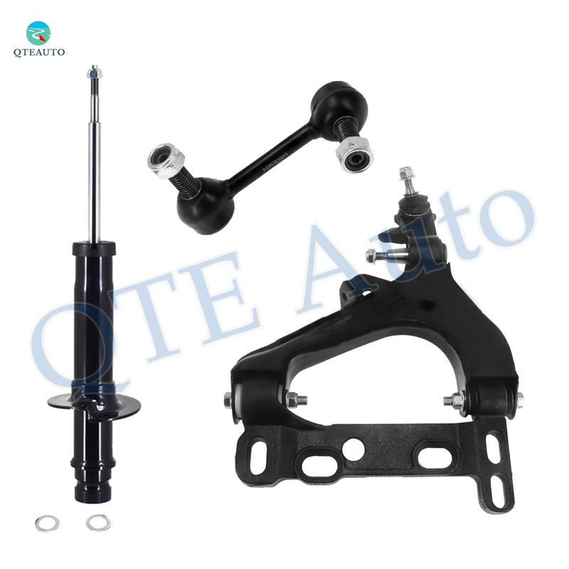 Set of 3 Front Left Lower Control Arm Ball Joint-Sway Bar Link-Suspension Strut Assembly For 2004 2005 GMC Envoy XUV