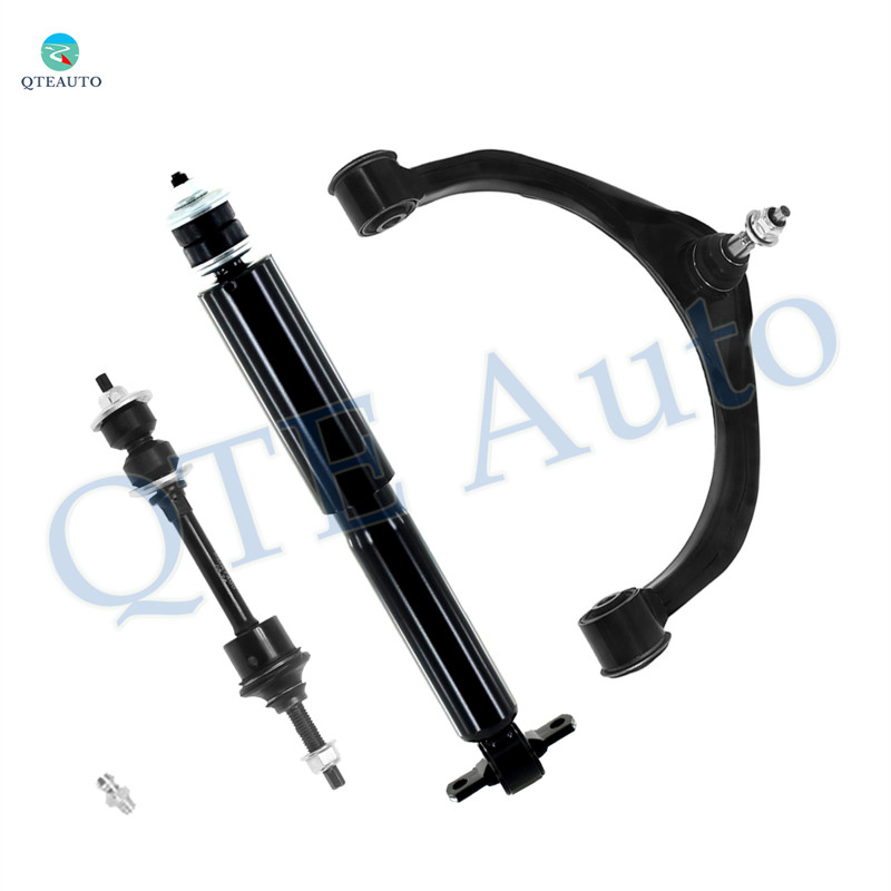 Set of 3 Front Right Upper Control Arm Ball Joint-Sway Bar Link-Shock Absorber For 2009 2010 Dodge RAM 1500