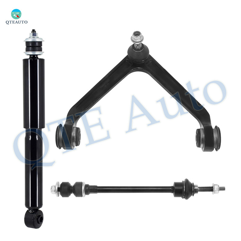 Set of 3 Front Upper Control Arm Ball Joint-Sway Bar Link-Shock Absorber For 2002-2005 Dodge RAM 1500