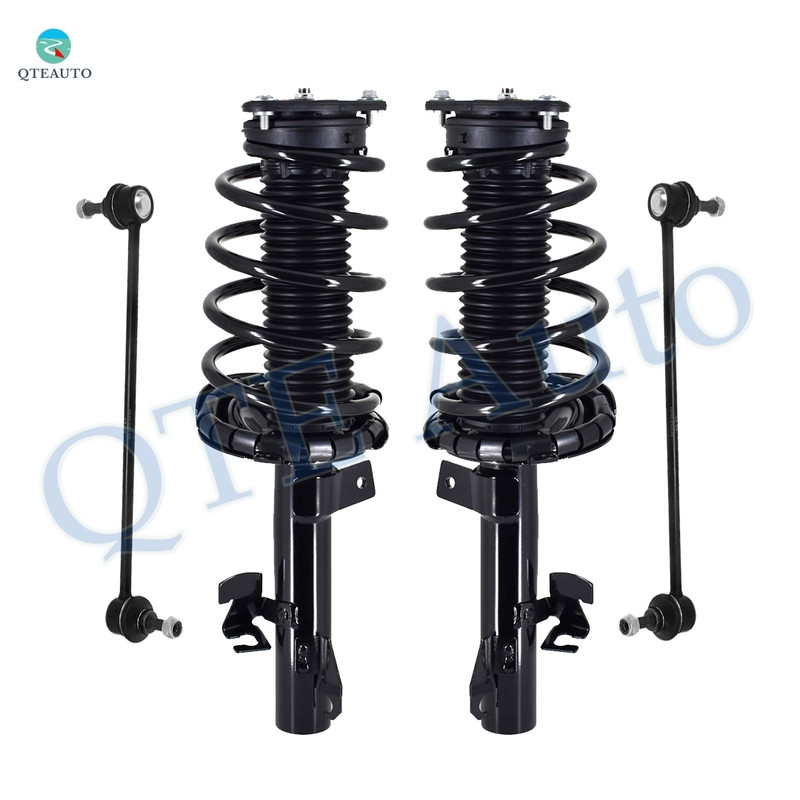 Set of 4 Front Sway Bar Link-Quick Complete Strut-Coil Spring Assembly For 2006-2010 2012-2017 Mazda 5