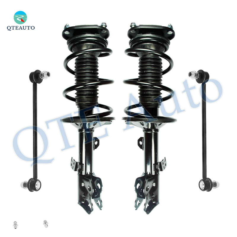 Set of 4 Front Sway Bar Link-Quick Complete Strut-Coil Spring Assembly For 2009 2010 Pontiac Vibe
