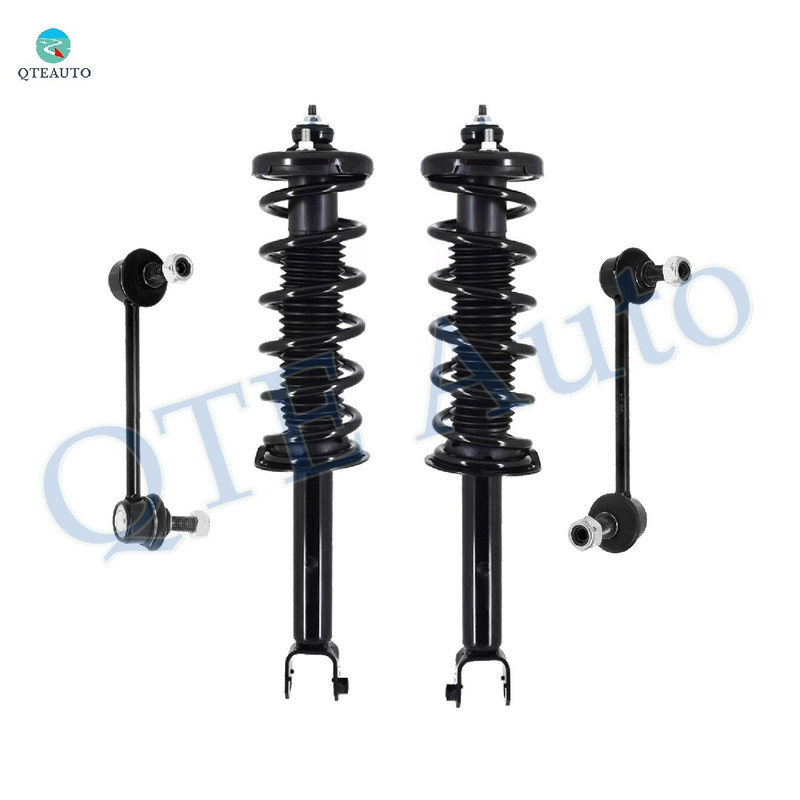 Set of 4 Rear Sway Bar Link-Quick Complete Strut-Coil Spring Assembly For 2009-2014 Acura TL