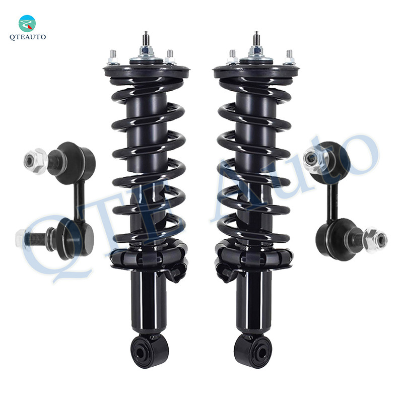 Set of 4 Front Sway Bar Link-Quick Complete Strut-Coil Spring Assembly For 2005-2019 Nissan Frontier L4 XE