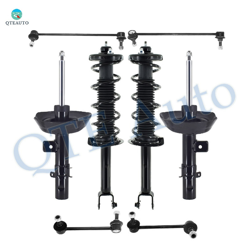 Set of 8 Front Sway Bar Link-Suspension Strut Assembly-Rear Sway Bar Link-Quick Complete Strut-Coil Spring Assembly For 2015-2018 Acura TLX