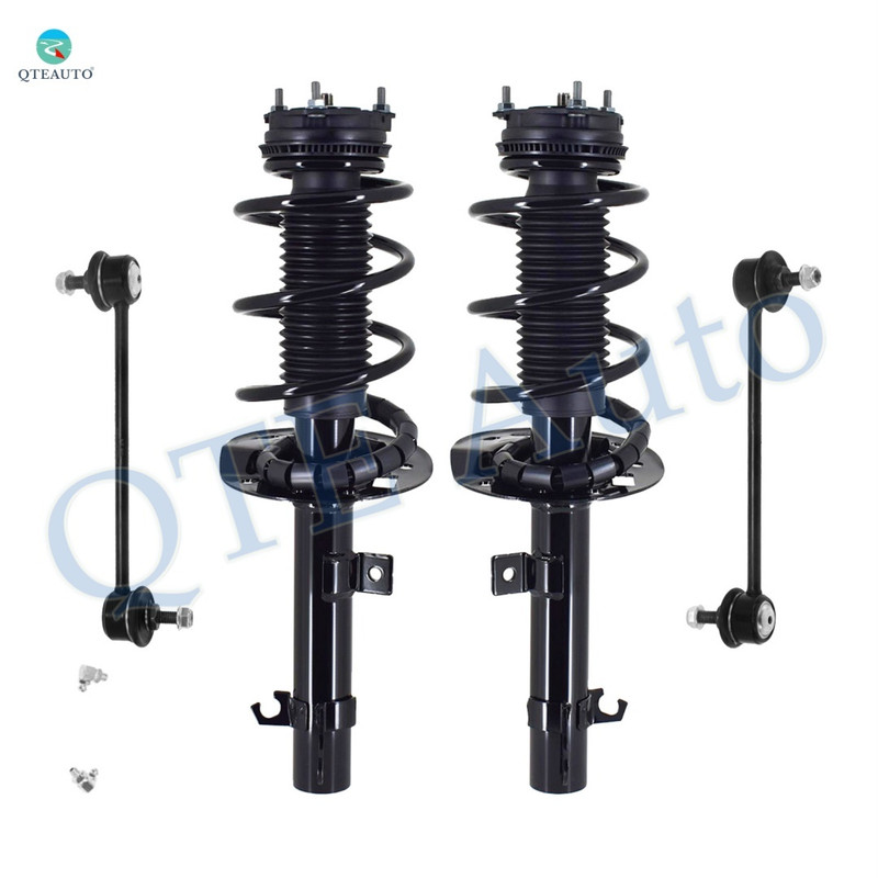Set of 4 Front Sway Bar Link-Quick Complete Strut-Coil Spring Assembly For 2008-2011 Ford Focus