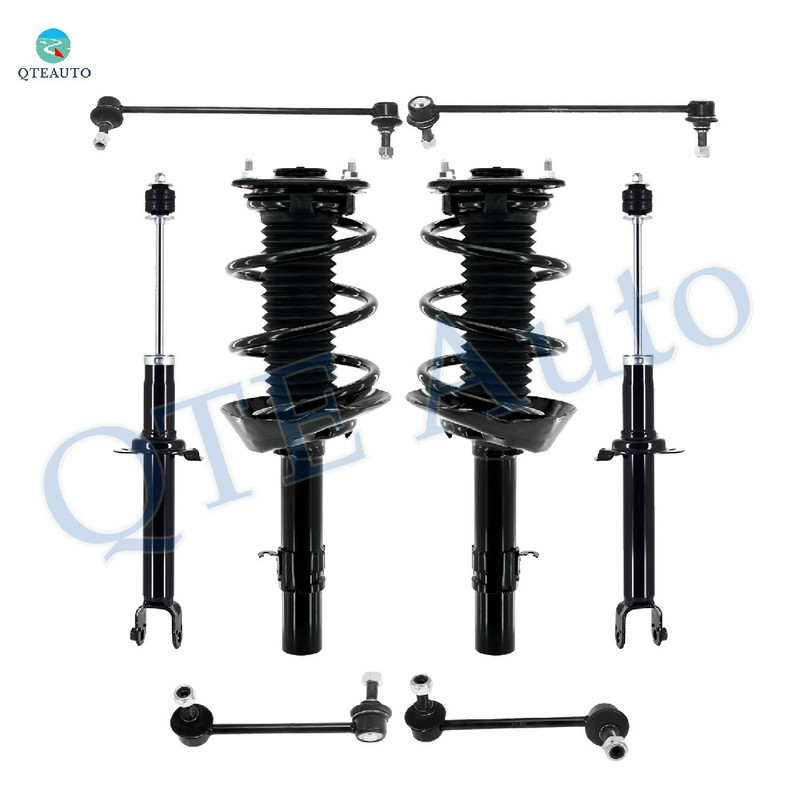 Set of 8 Front Sway Bar Link-Quick Complete Strut-Coil Spring Assembly-Rear Sway Bar Link-Suspension Strut Assembly For 2013-2017 Honda Accord