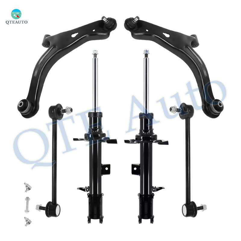 Set 6 Front Lower Control Arm Ball Joint-Sway Bar Link-Suspension Strut Assembly For 2001-2004 Ford Escape