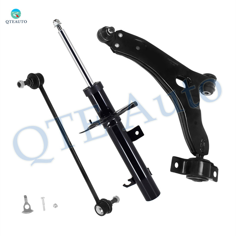 Set of 3 Front Left Lower Control Arm Ball Joint-Sway Bar Link-Suspension Strut Assembly For 2007-2010 Ford Focus