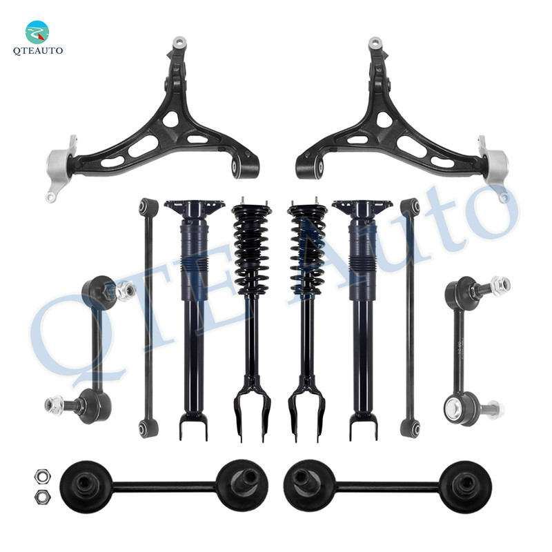 Set of 12 Front Lower Control Arm-Sway Bar Link-Quick Complete Strut-Coil Spring Assembly-Rear Lower Rearward Control Arm-Sway Bar Link-Complete Shock Absorber Kit For 2011-2015 Dodge Durango