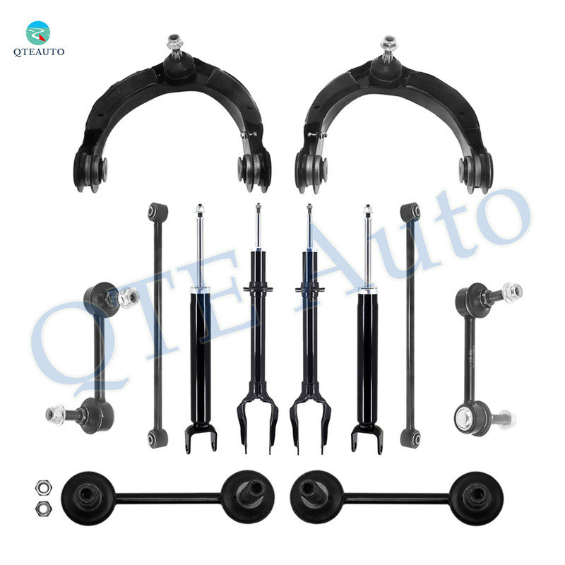 Set of 12 Front Upper Control Arm Ball Joint-Sway Bar Link-Suspension Strut Assembly-Rear Lower Rearward Control Arm-Sway Bar Link-Shock Absorber For 2011-2015 Dodge Durango