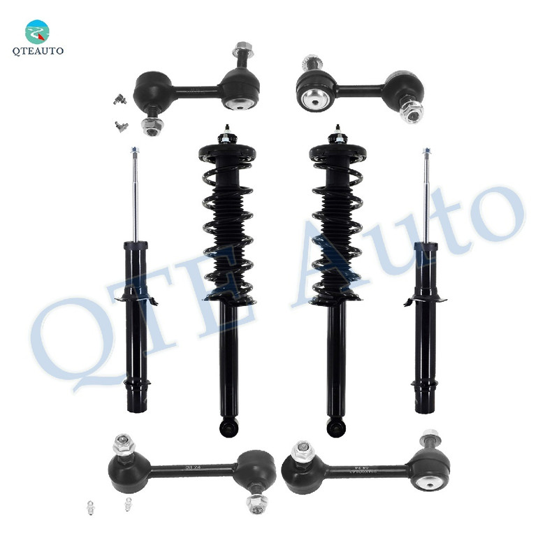 Set of 8 Front Sway Bar Link-Suspension Strut Assembly-Rear Sway Bar Link-Quick Complete Strut-Coil Spring Assembly For 2004-2008 Acura TSX