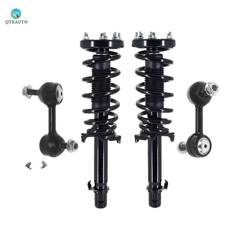 Set of 4 Front Sway Bar Link-Quick Complete Strut-Coil Spring Assembly For 2008-2012 Honda Accord
