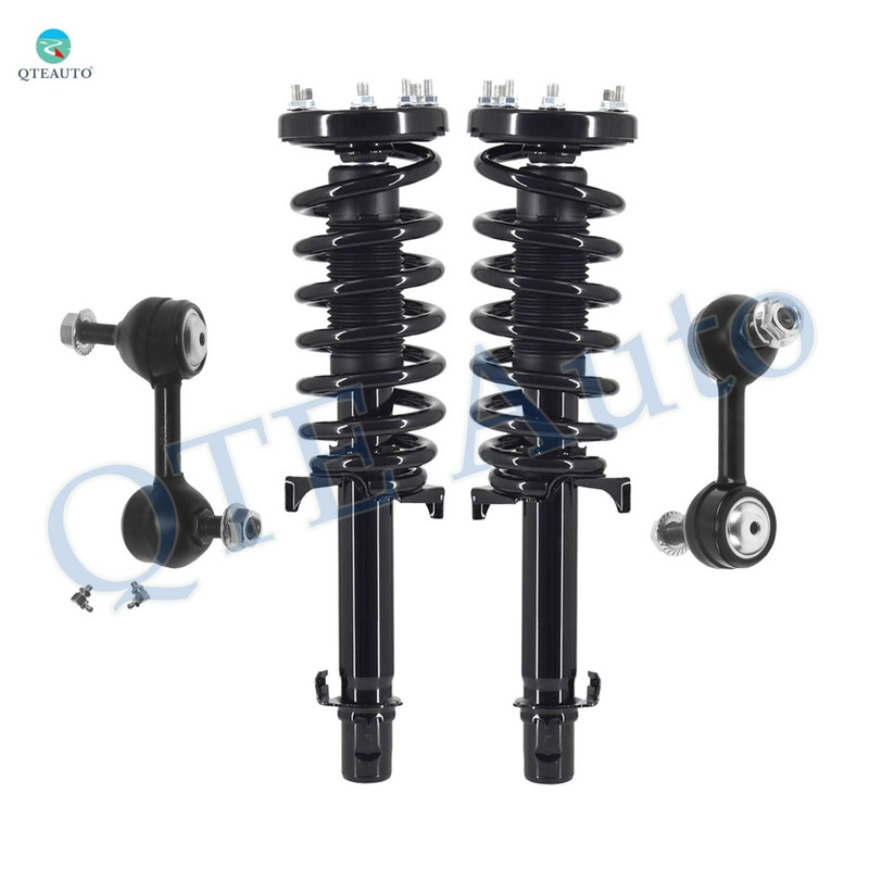 Set of 4 Front Sway Bar Link-Quick Complete Strut-Coil Spring Assembly For 2008-2012 Honda Accord V6