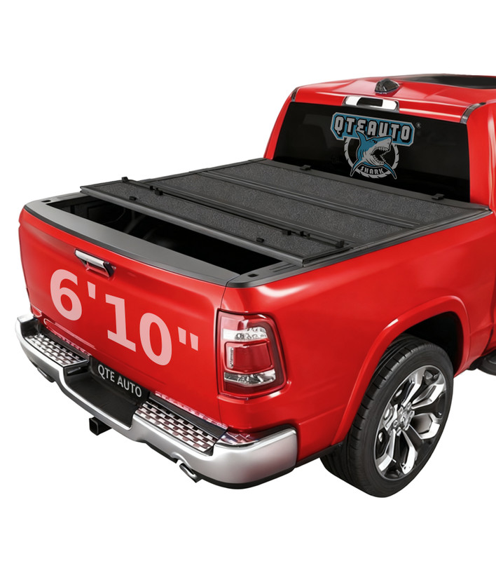 Hard Quad-Fold Flip Bed Cover For 2008-2016 Ford F-250 Super Duty 6'10" Bed