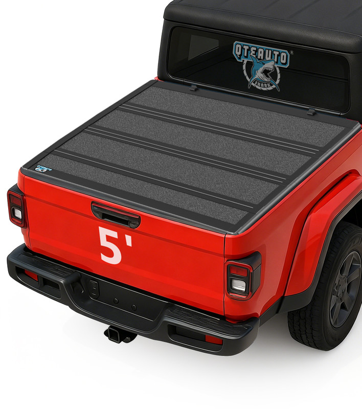 Hard Quad-Fold Flip Cover For 2020-2025 Jeep Gladiator JT 5' (60") Bed