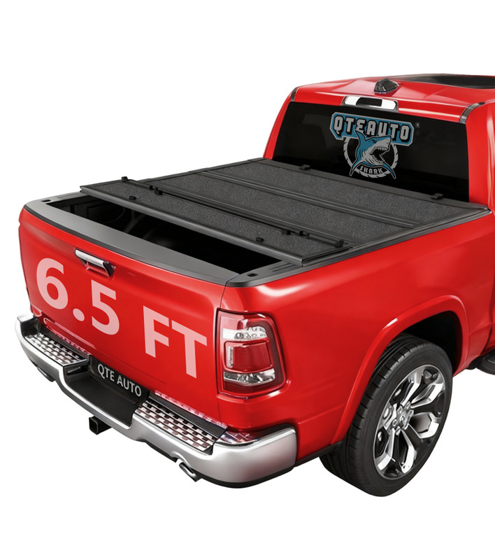 Hard Quad-Fold Flip Cover For 2015-2024 Ford F-150 6.5 Ft (78") Bed