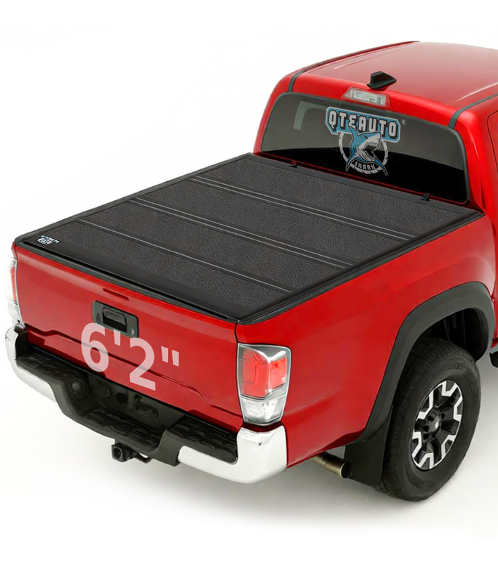 Hard Tri-Fold Flip Cover For 2016-2023 Toyota Tacoma 6'2" (74") Bed