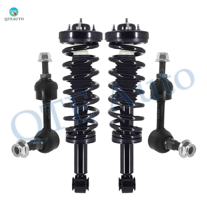 Set of 4 Front Sway Bar Link-Quick Complete Strut-Coil Spring Assembly For 2004 2005 Ford F-150