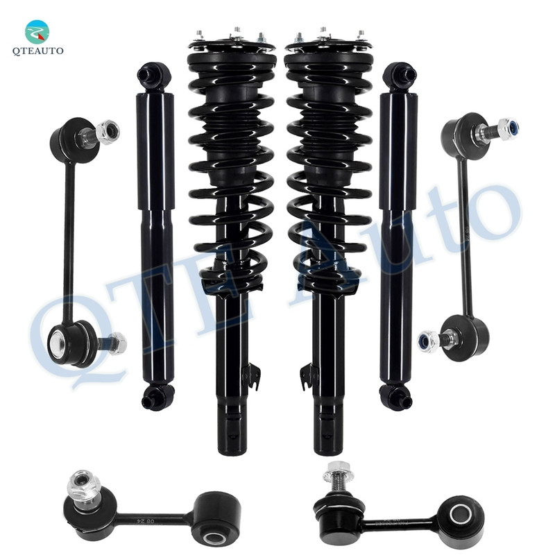 Set of 8 Front Sway Bar Link-Quick Complete Strut-Coil Spring Assembly-Rear Sway Bar Link-Shock Absorber For 2007-2009 Mercury Milan