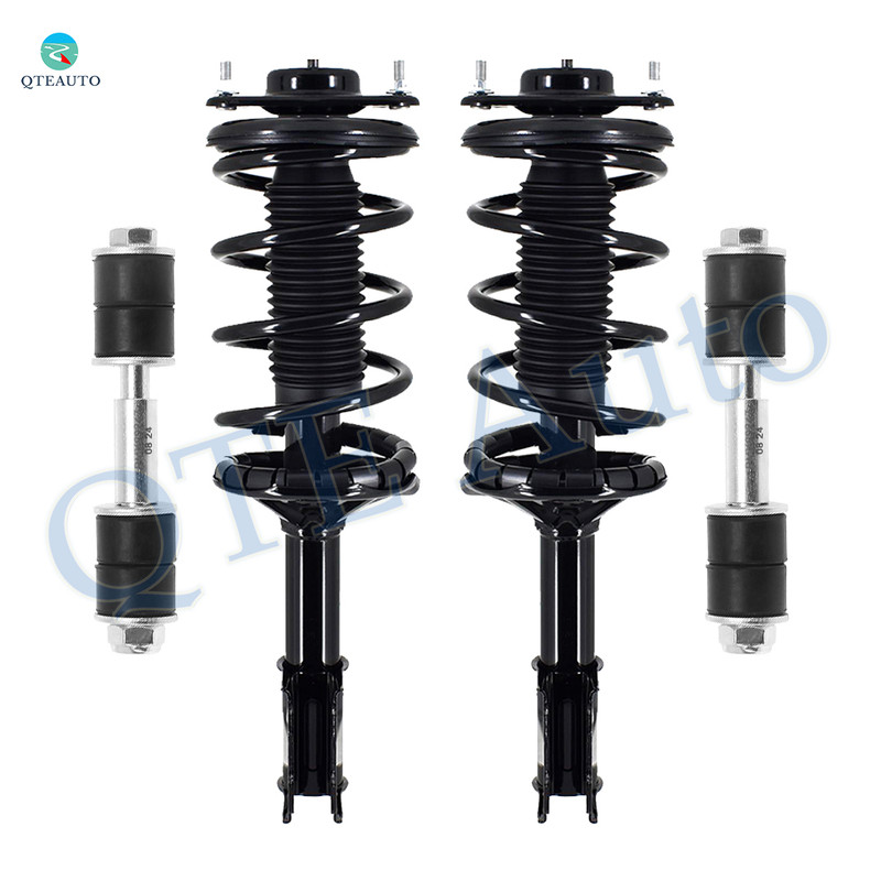 Set of 4 Front Sway Bar Link-Quick Complete Strut-Coil Spring Assembly For 2002-2005 Mitsubishi Lancer