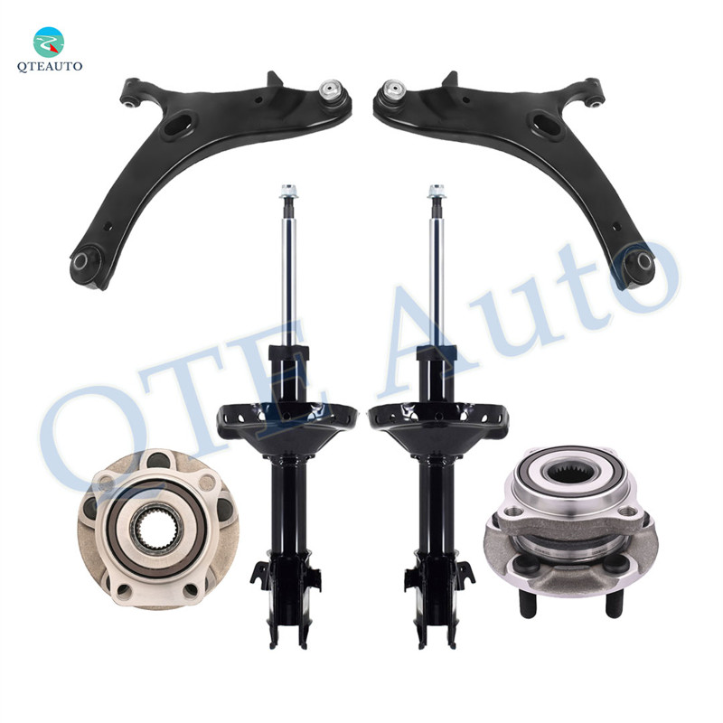 Set of 6 Front Lower Control Arm Ball Joint-Wheel Hub Bearing Assembly-Suspension Strut Assembly For 2009 2010 Subaru Forester