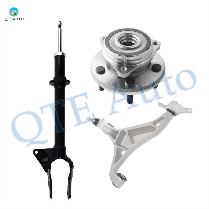 Set of 3 Front Right Lower Control Arm Ball Joint-Wheel Hub Bearing Assembly-Suspension Strut Assembly For 2016-2021 Jeep Grand Cherokee