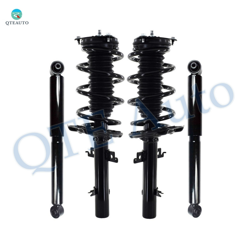 Set of 4 Front Quick Complete Strut-Coil Spring-Rear Shock Replacement For 2017-2021 Nissan Qashqai Canada only, 2014-2017 Nissan Rogue USA Built, 2017-2021 Nissan Rogue Sport