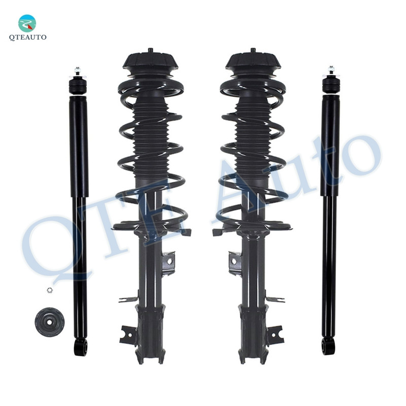 Set of 4 Front Quick Complete Strut-Coil Spring Assembly-Rear Shock Absorber Replacement For 2007-2013 Suzuki SX4