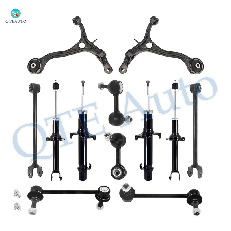 Set of 12 Front Lower Control Arm-Sway Bar Link-Suspension Strut Assembly-Rear Lower Rearward Control Arm-Sway Bar Link-Suspension Strut Assembly For 2009-2014 Acura TSX