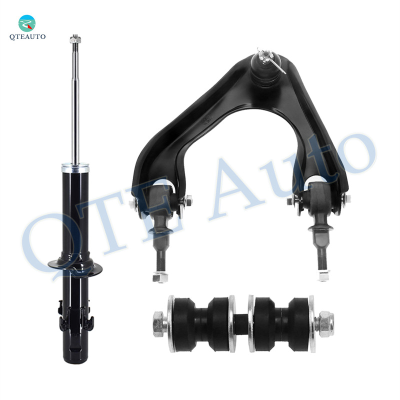 Set of 3 Front Left Upper Control Arm Ball Joint-Sway Bar Link-Suspension Strut Assembly For 1990-1993 Honda Accord