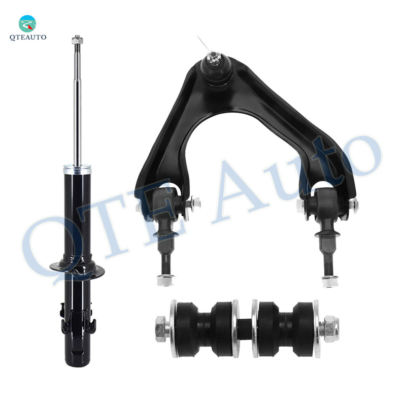 Set of 3 Front Right Upper Control Arm Ball Joint-Sway Bar Link-Suspension Strut Assembly For 1990-1993 Honda Accord