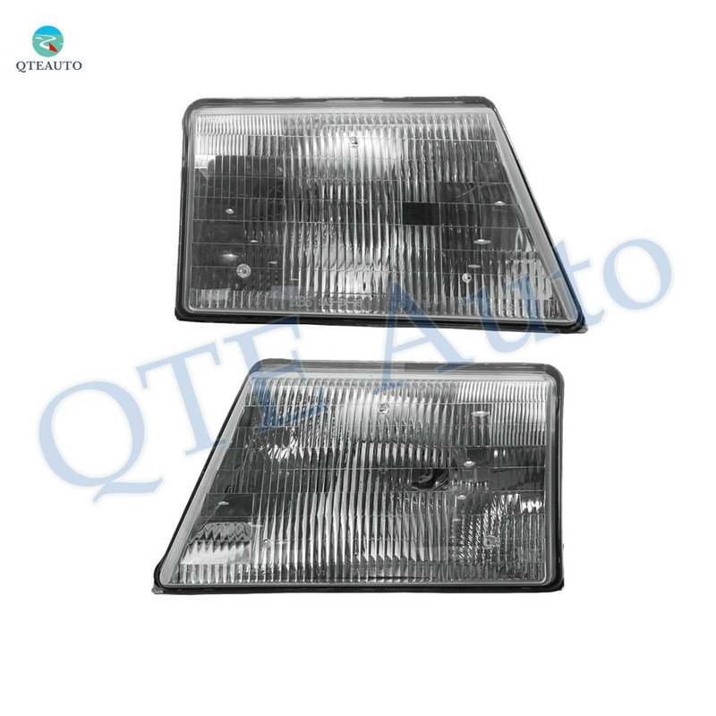 Pair of 2 Front Left-Right Headlights Assembly For 1998-2000 Ford Ranger