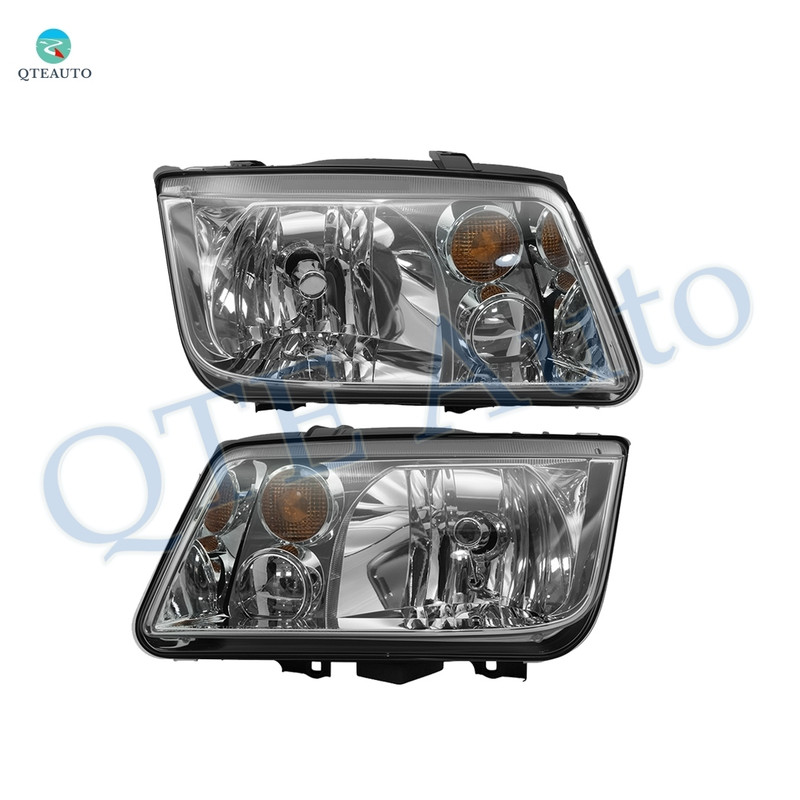 Pair of 2 Front Left-Right Headlights Assembly For 2002-2005 Volkswagen Jetta