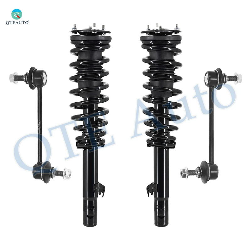 Set of 4 Front Sway Bar Link-Quick Complete Strut-Coil Spring Assembly For 2009 Lincoln MKZ FWD