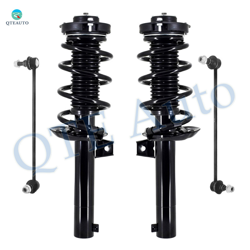 Set of 4 Front Sway Bar Link-Quick Complete Strut-Coil Spring Assembly For 2009-2017 Volkswagen CC