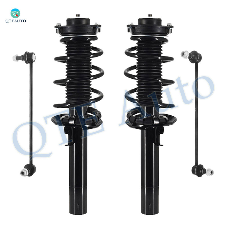 Set of 4 Front Sway Bar Link-Quick Complete Strut-Coil Spring Assembly For 2012-2016 Volkswagen EOS