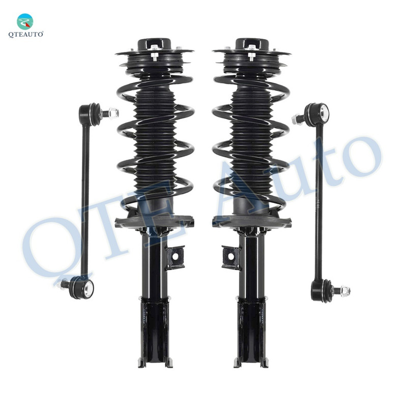 Set of 4 Front Sway Bar Link-Quick Complete Strut-Coil Spring Assembly For 2012-2015 Chevrolet Captiva Sport