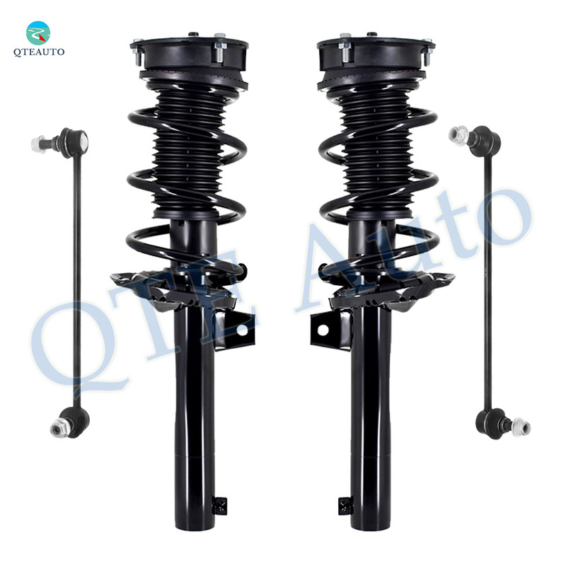Set of 4 Front Sway Bar Link-Quick Complete Strut-Coil Spring Assembly For 2015-2019 Volkswagen Golf Sportwagen
